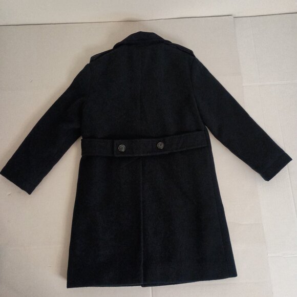 Rothschild Double Breasted Long Winter Overcoat Navy Blue Velvet Collar Boys 4 - Picture 5 of 15